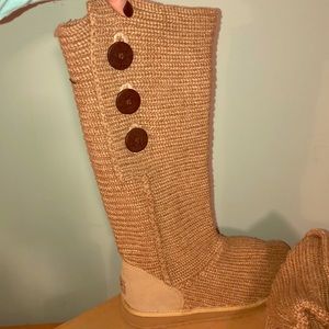 UGG sweater boots size 10 color tan